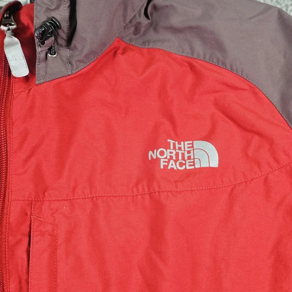 The‎ North Face Jacket Mens XL Red Gray Hooded Waterproof Windbreaker Rain